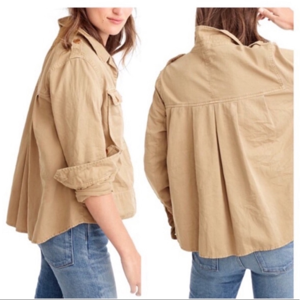 J.Crew Garment Dyed Safari Utility Shirt Jacket (Shacket) - Picture 3 of 13